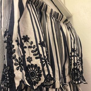 Navy blue and white dress